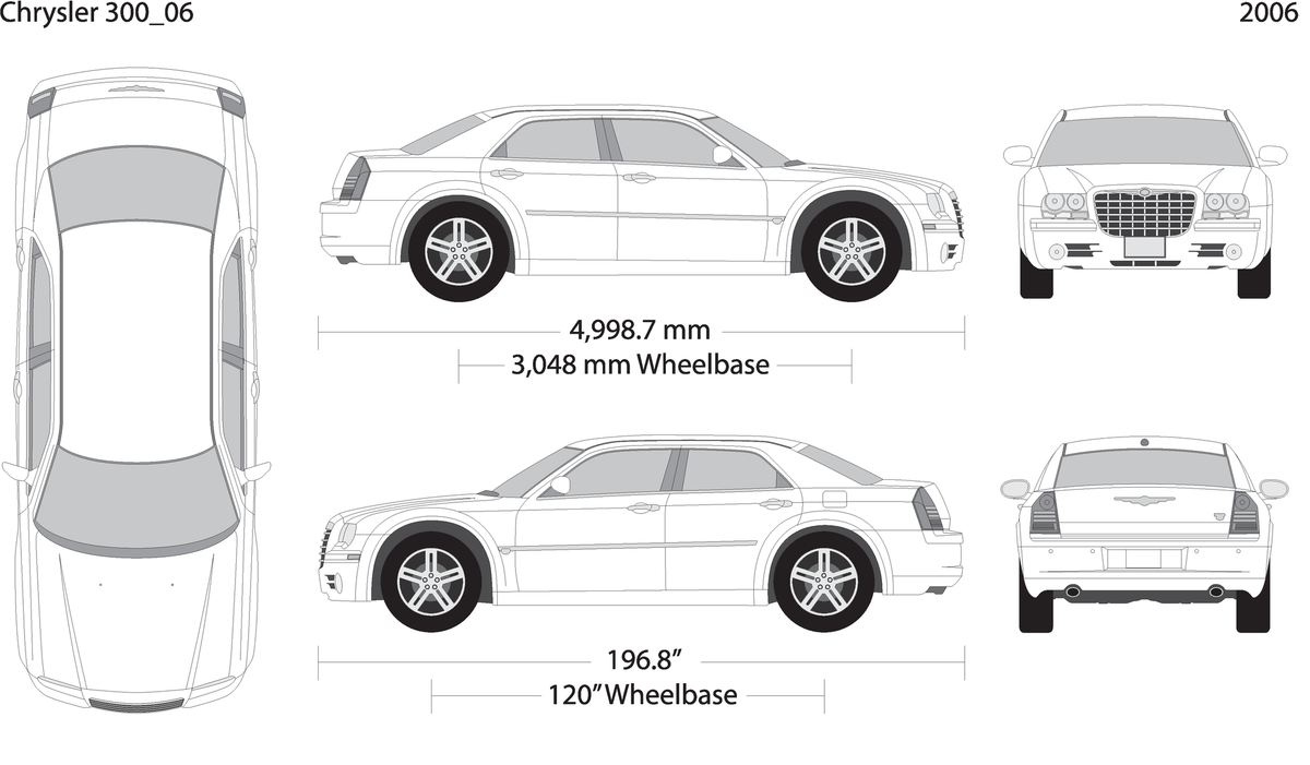 2006 Chrysler 300 V06 Vehicle Wrap Template