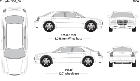 2006 Chrysler 300 V06 Vehicle Wrap Template