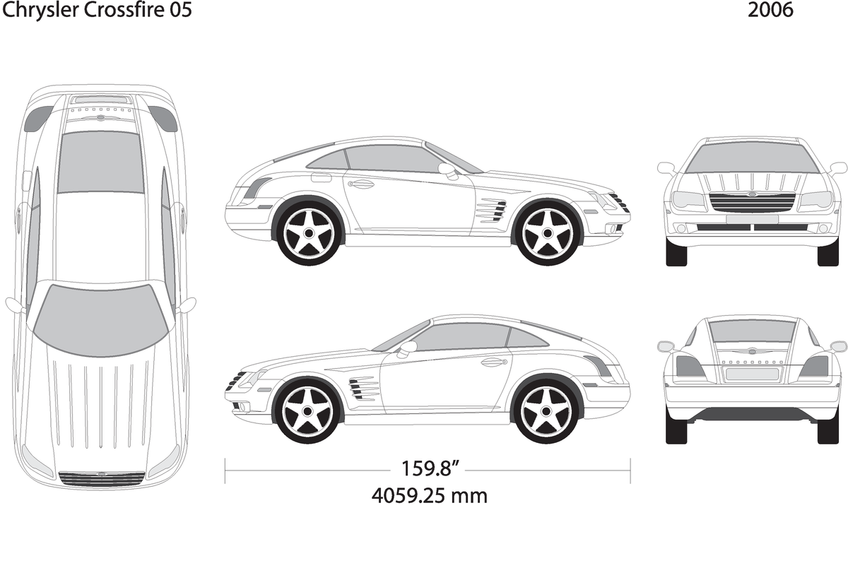 2006 Chrysler Crossfire V05 Vehicle Wrap Template