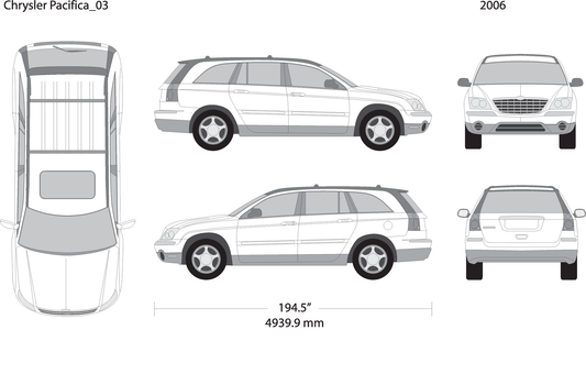 2006 Chrysler Pacifica V03 Vehicle Wrap Template
