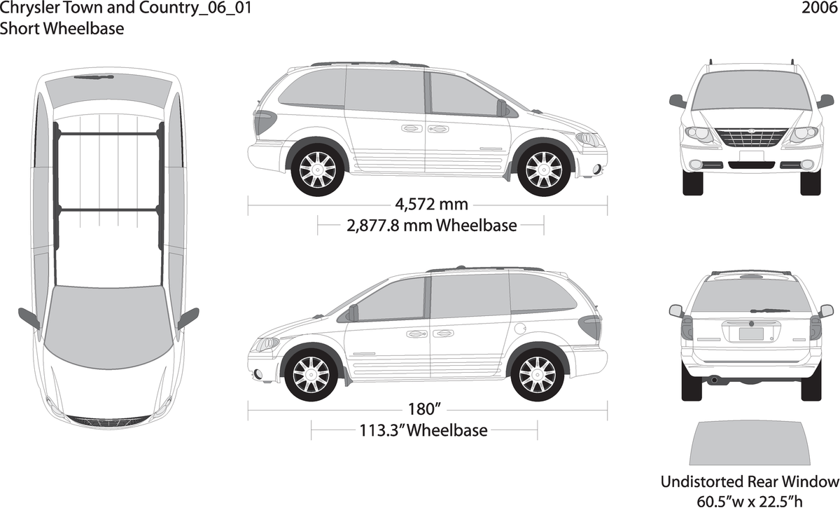 2006 Chrysler Town And Country V01 Vehicle Wrap Template