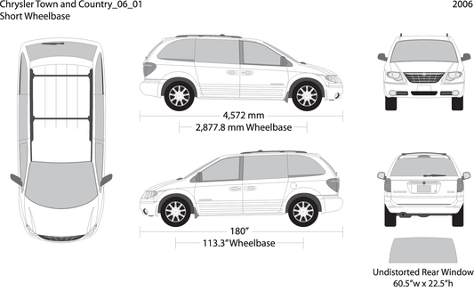 2006 Chrysler Town And Country V01 Vehicle Wrap Template