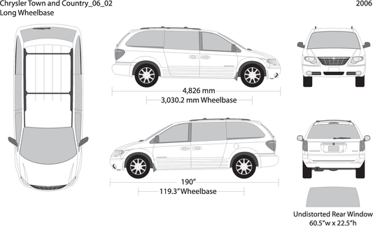 2006 Chrysler Town And Country V02 Vehicle Wrap Template