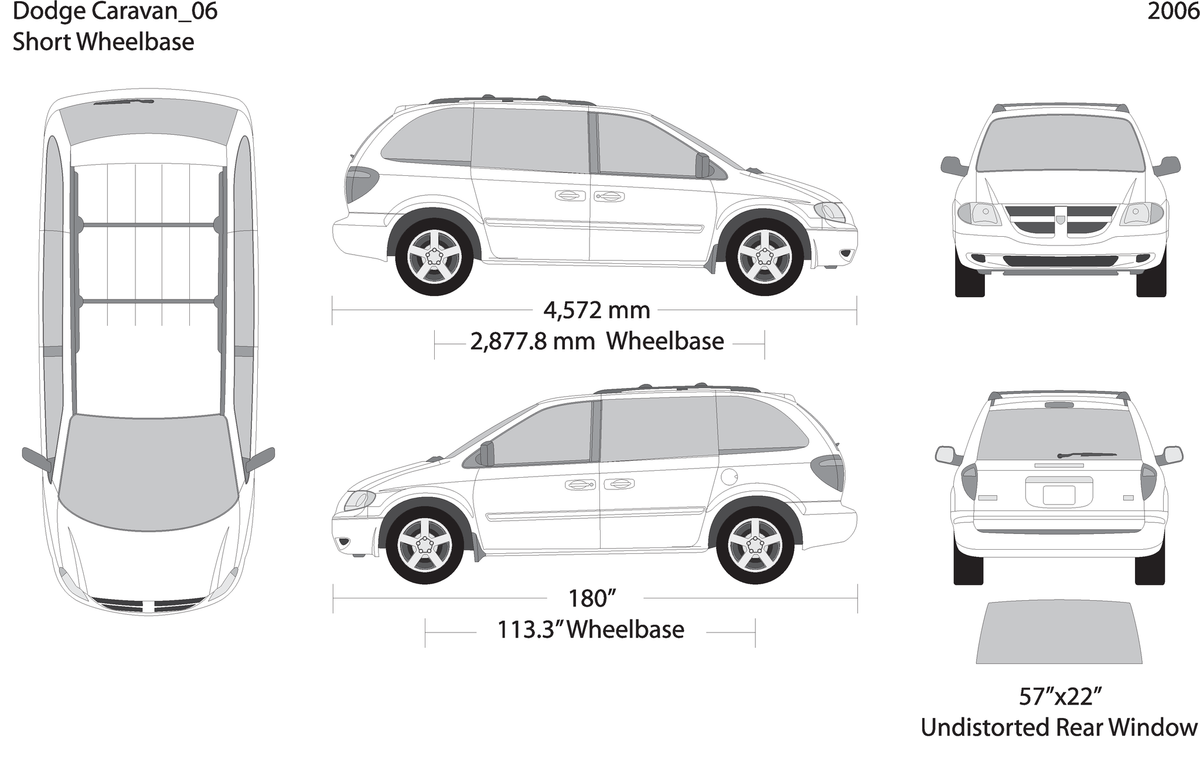 2006 Dodge Caravan V06 Vehicle Wrap Template