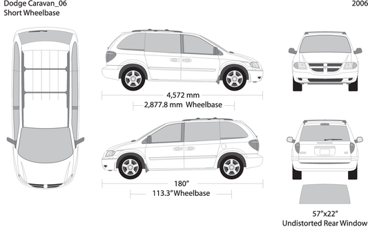2006 Dodge Caravan V06 Vehicle Wrap Template