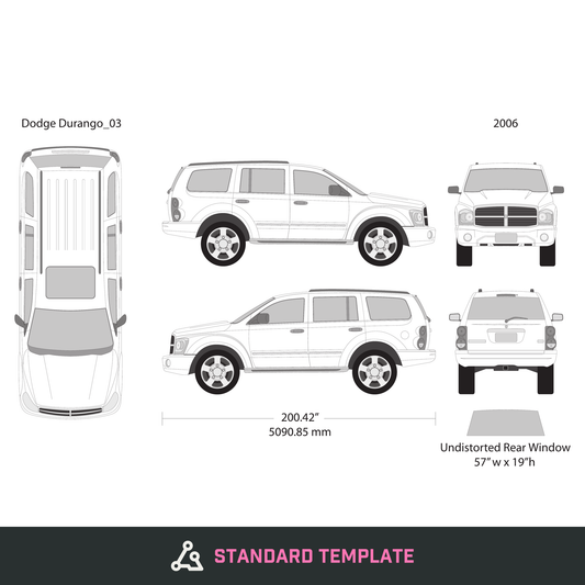 2006 Dodge Durango vector wrap template, Design-Ready PDF - GravBase