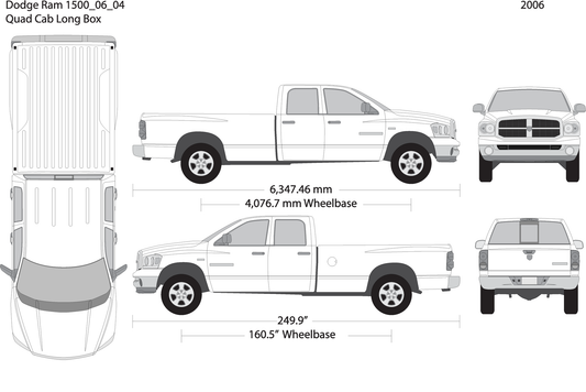 2006 Dodge Ram 1500 V04 Vehicle Wrap Template