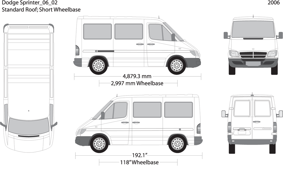 2006 Dodge Sprinter V02 Vehicle Wrap Template