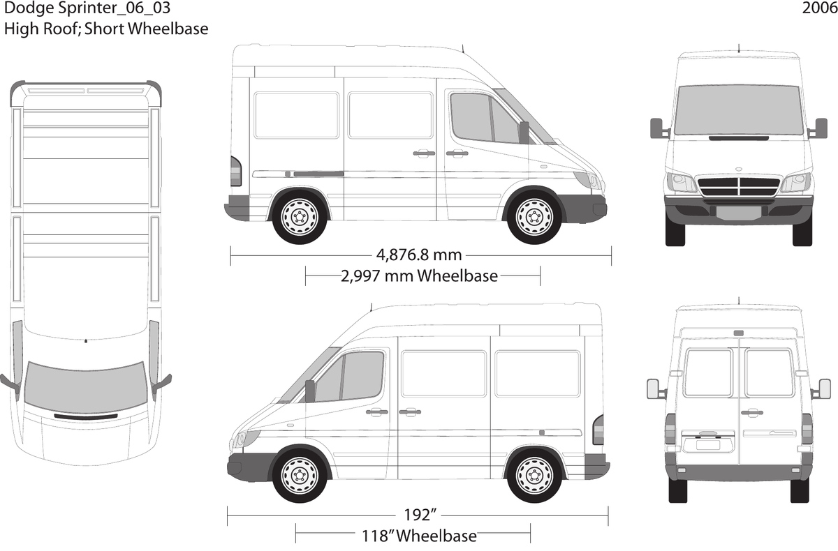 2006 Dodge Sprinter vector wrap template V03, Design-Ready PDF - GravBase
