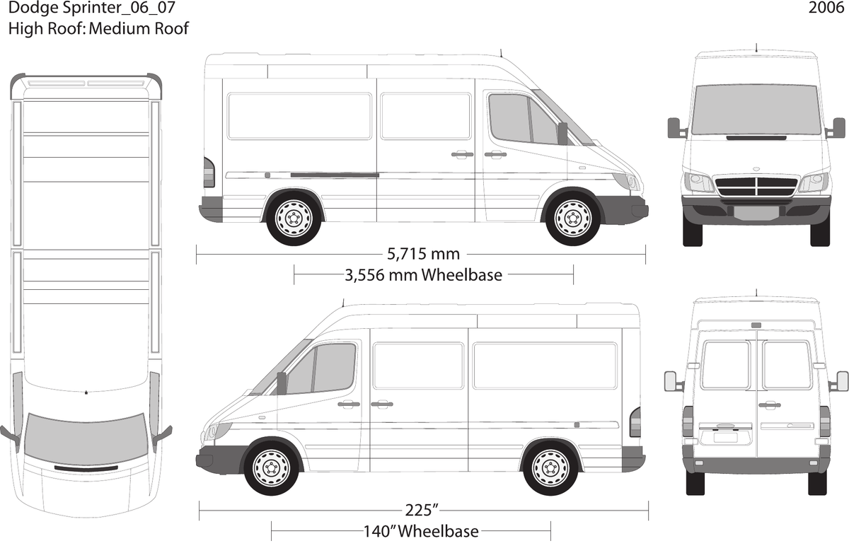 2006 Dodge Sprinter vector wrap template V07, Design-Ready PDF - GravBase
