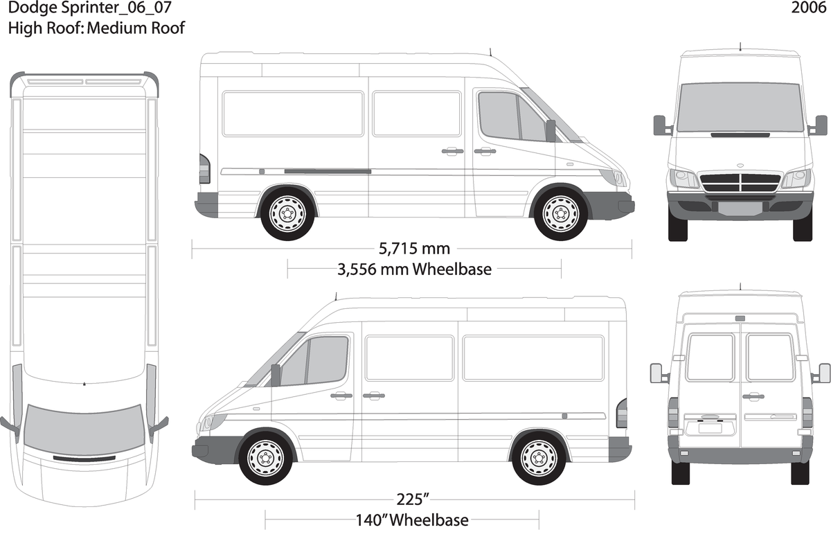 2006 Dodge Sprinter V07 Vehicle Wrap Template