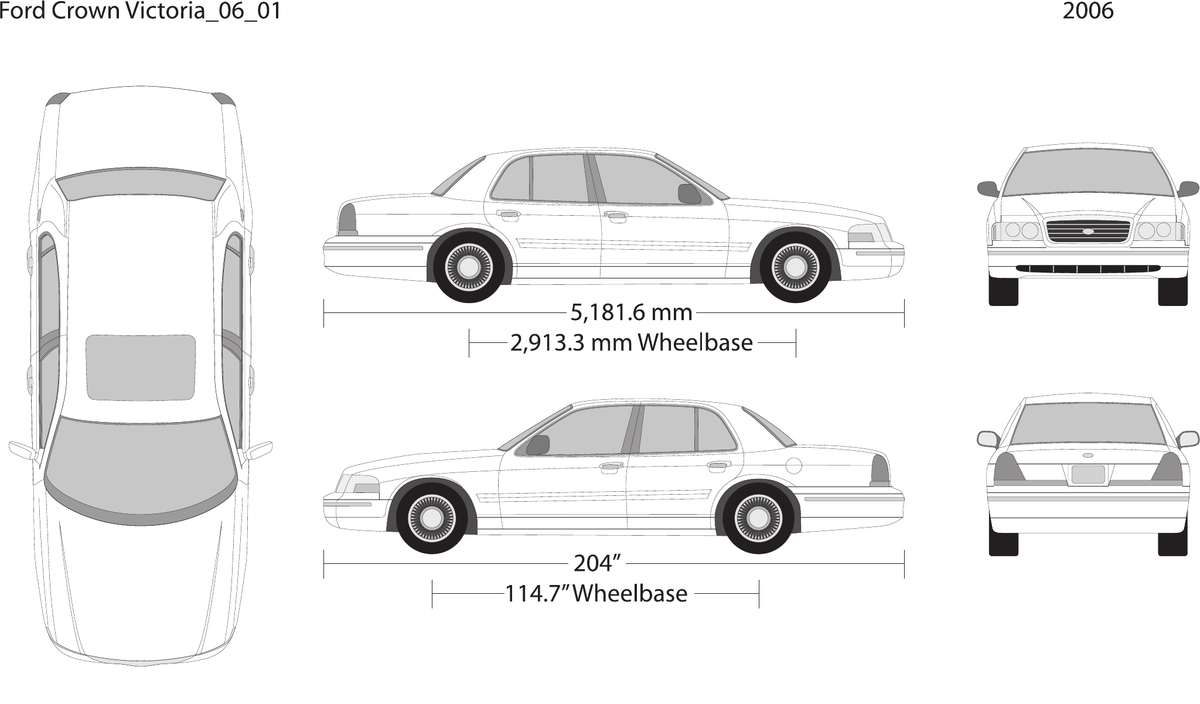 2006 Ford Crown Victoria vector wrap template, Design-Ready PDF - GravBase
