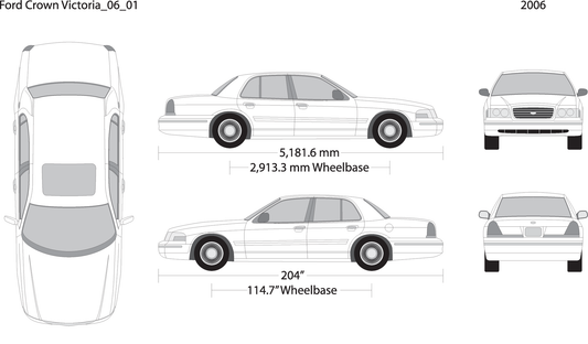 2006 Ford Crown Victoria V01 Vehicle Wrap Template