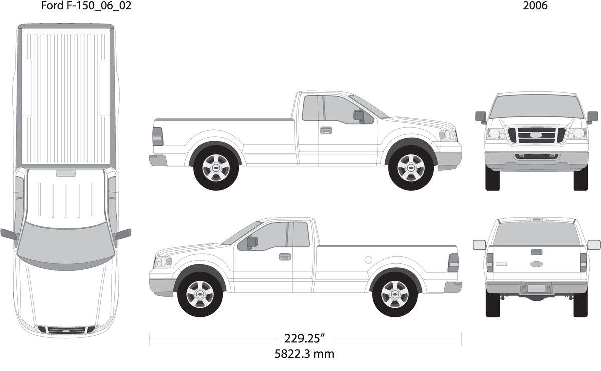 2006 Ford F 150 V02 Vehicle Wrap Template