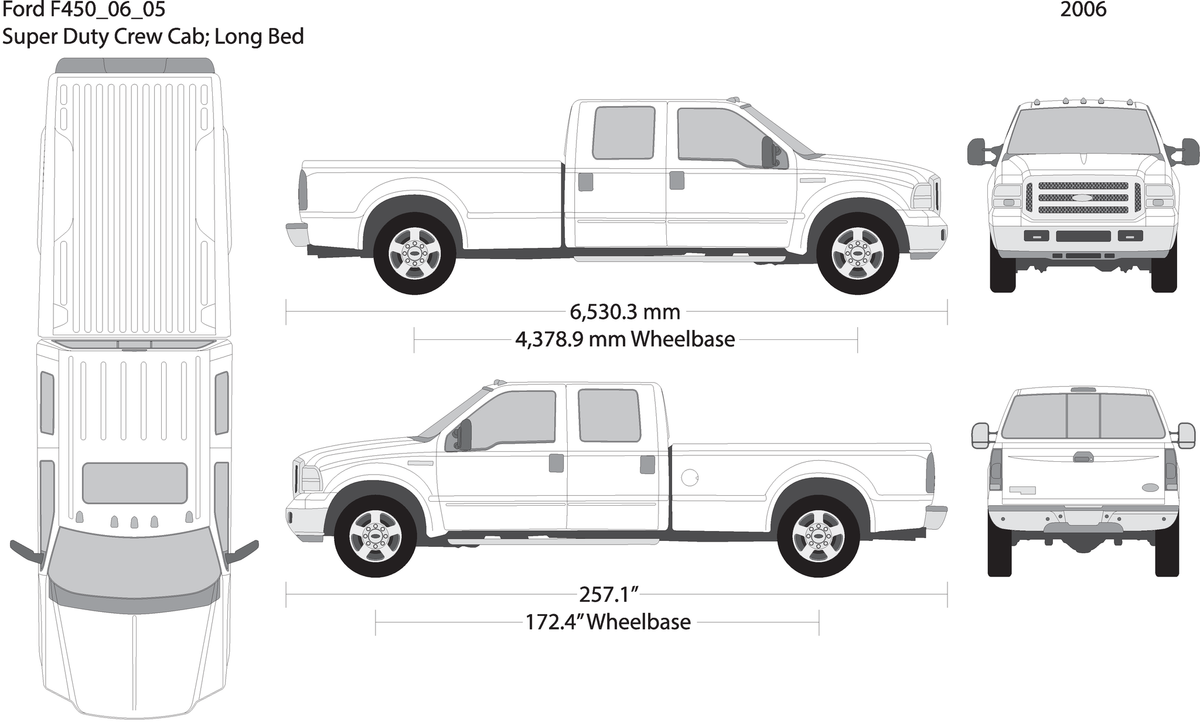 2006 Ford F 450 V05 Vehicle Wrap Template