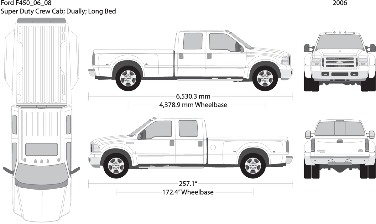 2006 Ford F 450 V08 Vehicle Wrap Template