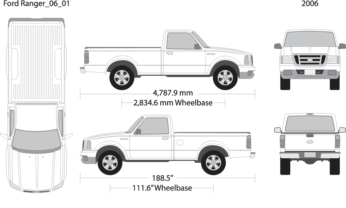 2006 Ford Ranger V01 Vehicle Wrap Template