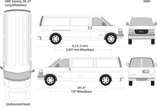 2006 Gmc Savana V07 Vehicle Wrap Template