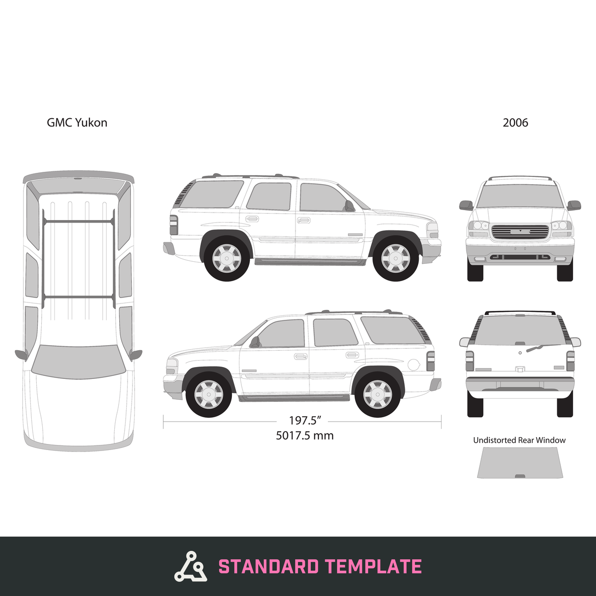 2006 GMC Yukon vector wrap template V01, Design-Ready PDF - GravBase