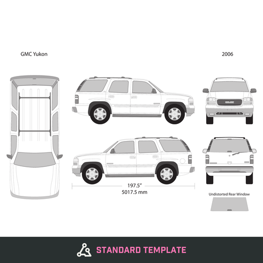 2006 GMC Yukon vector wrap template V01, Design-Ready PDF - GravBase