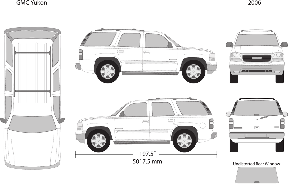 2006 GMC Yukon vector wrap template V01, Design-Ready PDF - GravBase