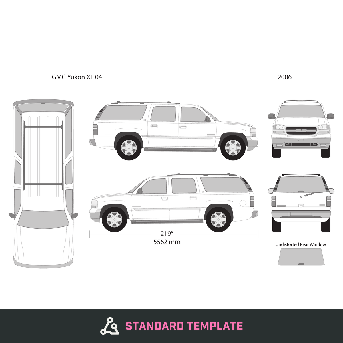 2006 GMC Yukon vector wrap template V04, Design-Ready PDF - GravBase