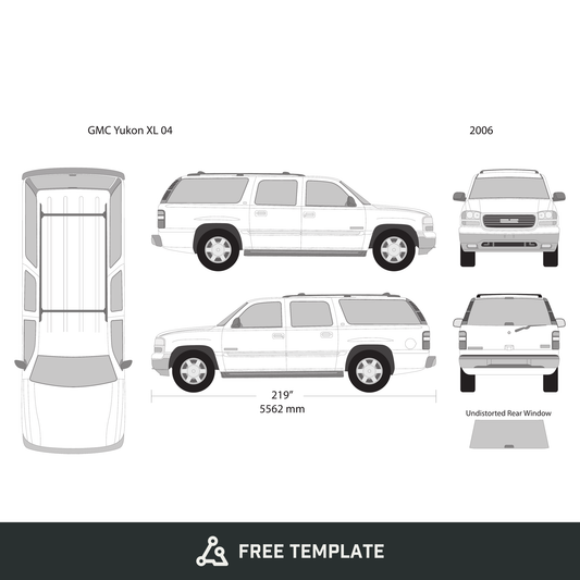 2006 GMC Yukon free vector vehicle wrap template - GravBase