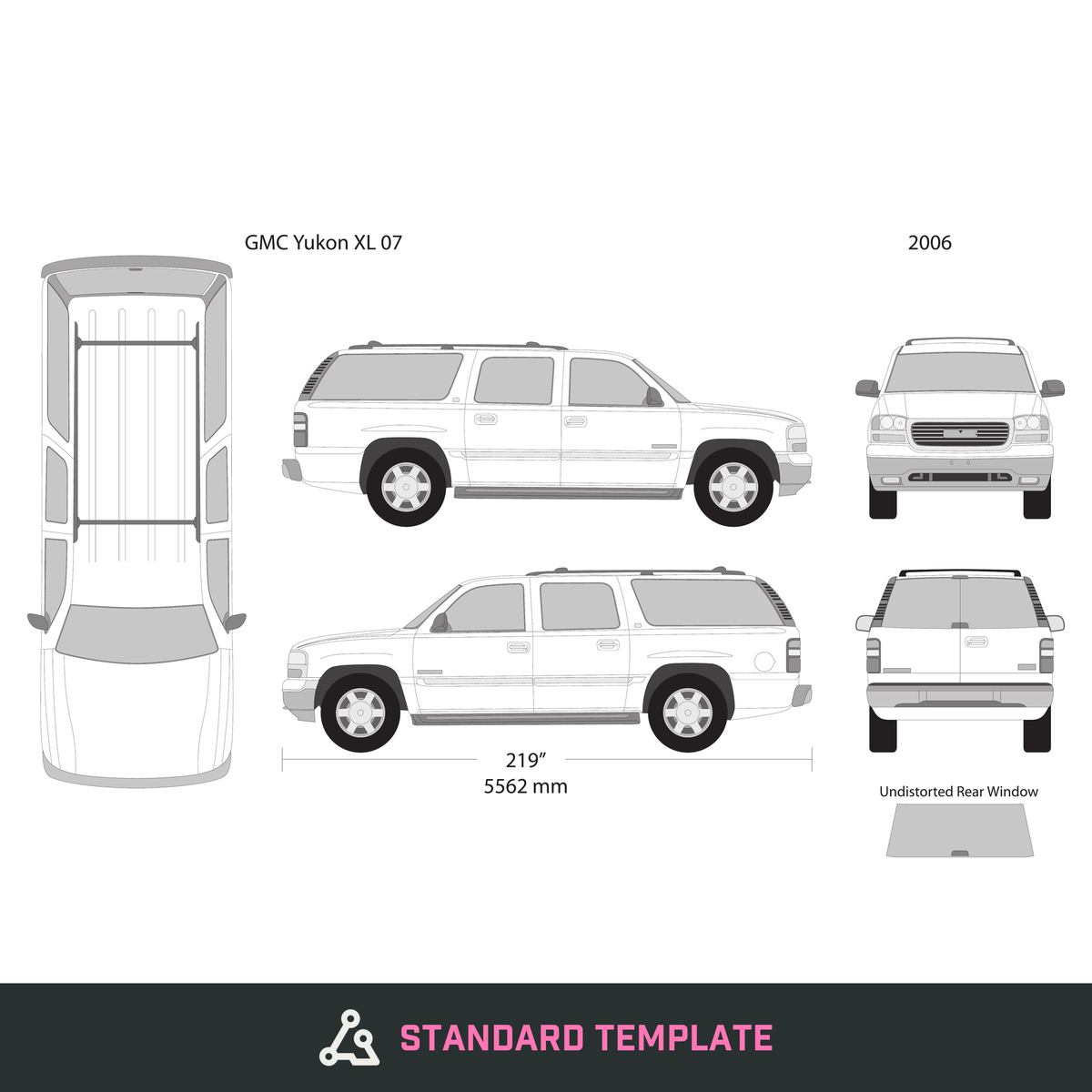 2006 GMC Yukon vector wrap template V07, Design-Ready PDF - GravBase