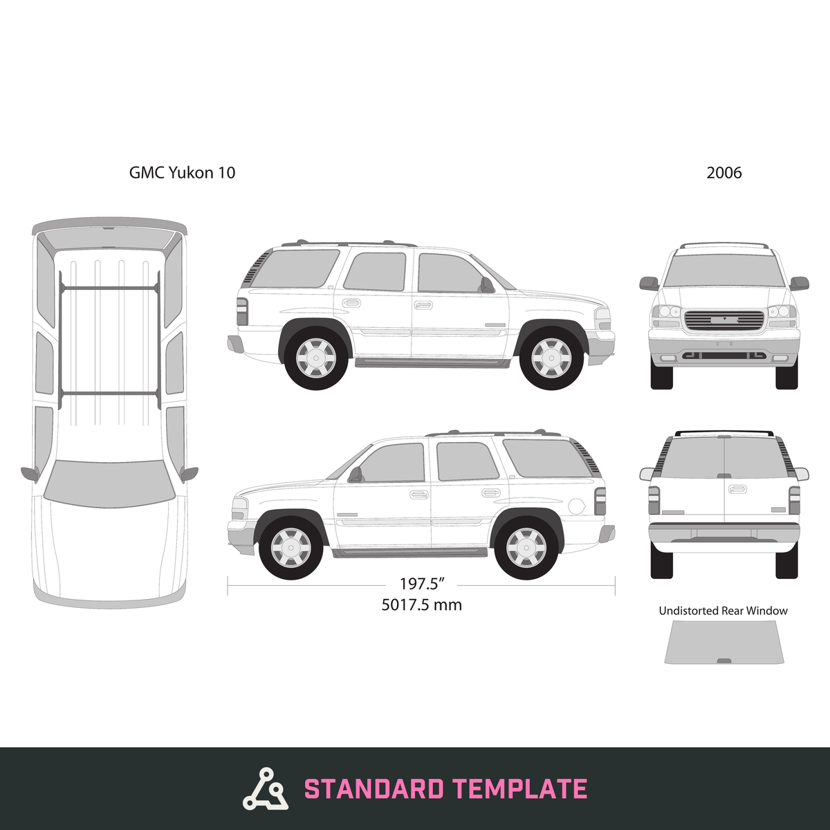 2006 GMC Yukon vector wrap template V10, Design-Ready PDF - GravBase