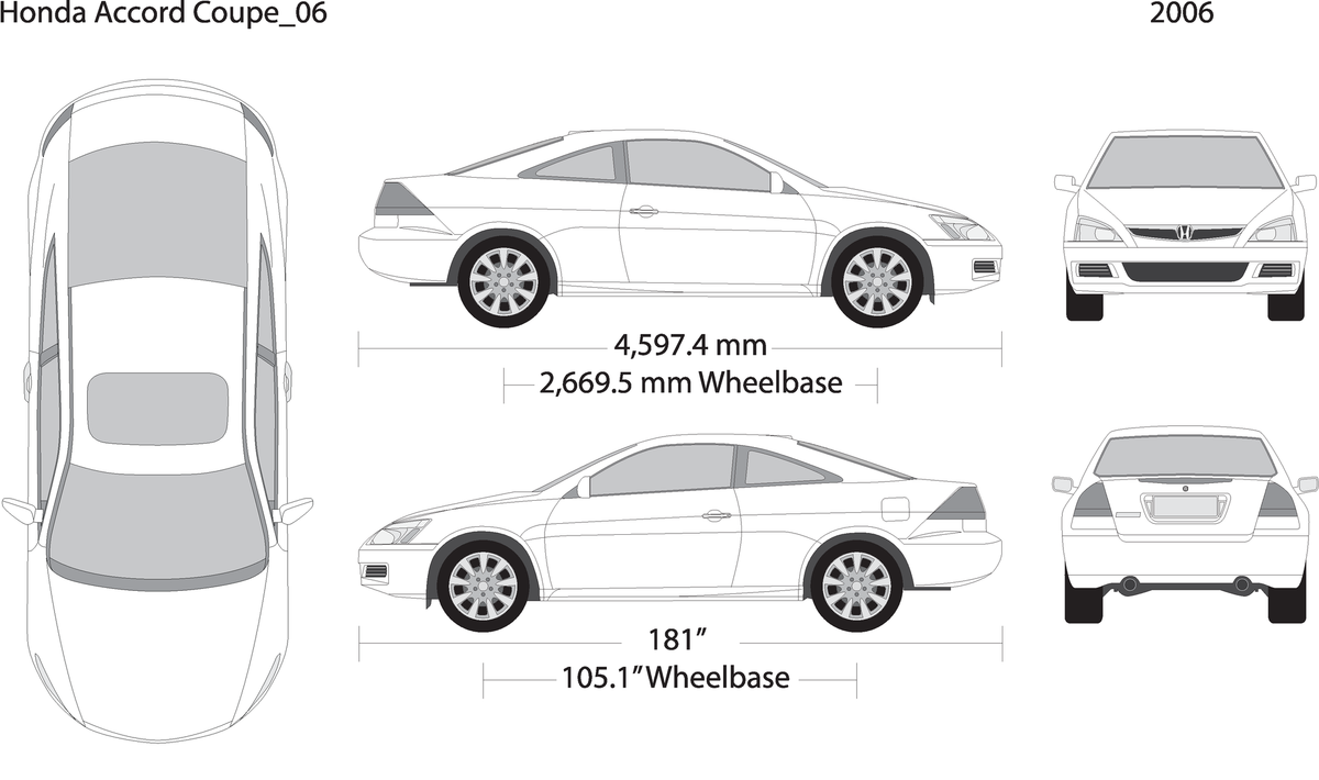 2006 Honda Accord Coupe V02 Vehicle Wrap Template