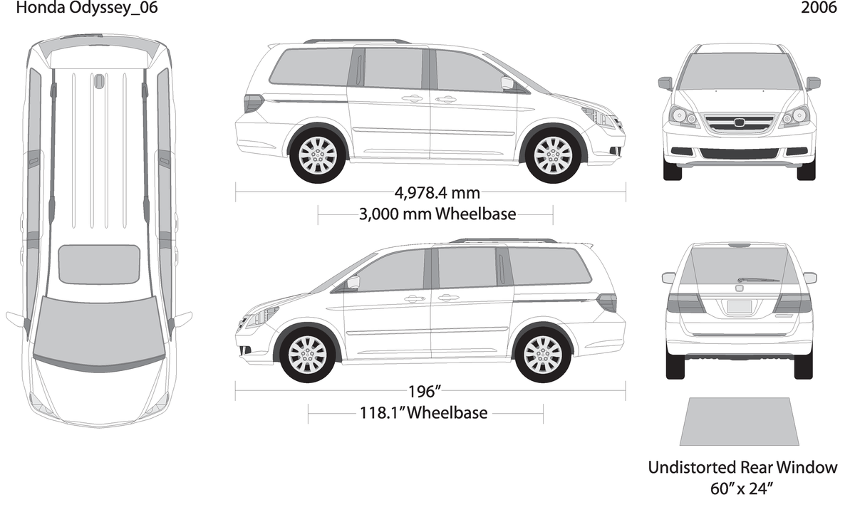 2006 Honda Odyssey V06 Vehicle Wrap Template