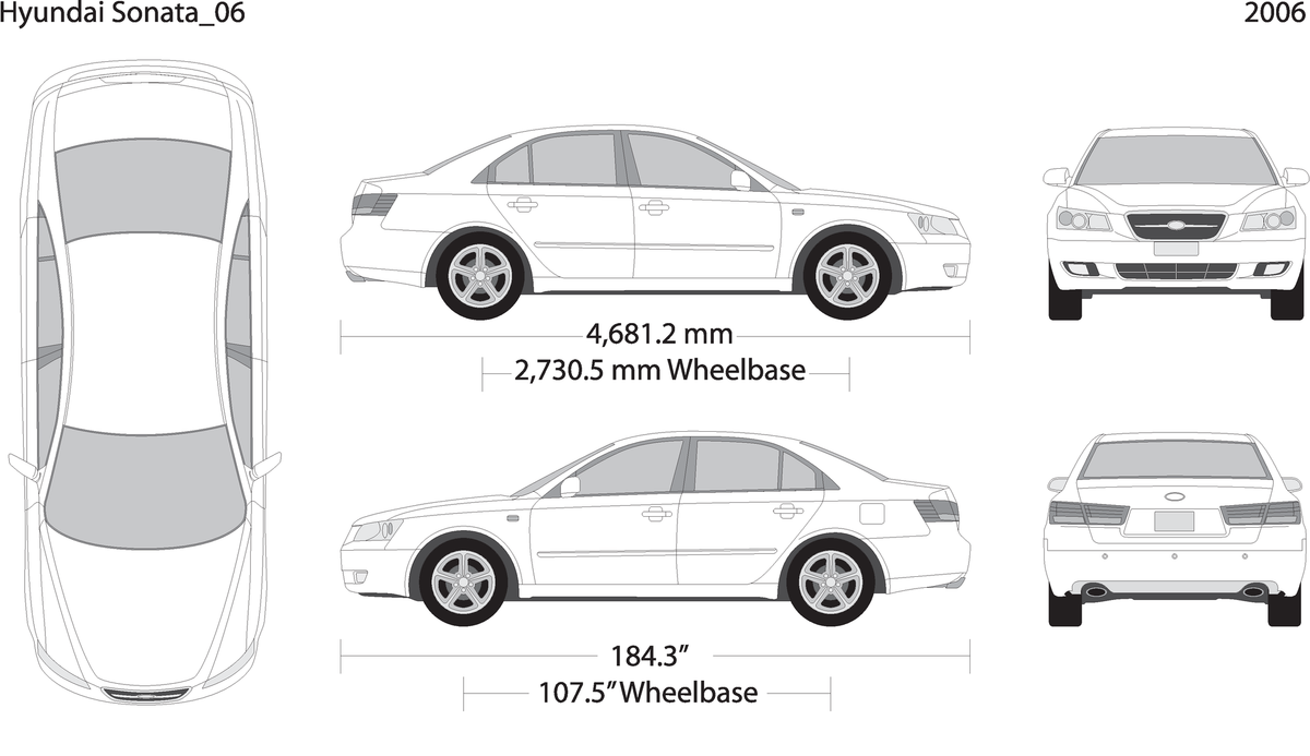 2006 Hyundai Sonata V06 Vehicle Wrap Template