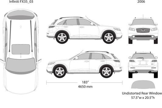 2006 Infiniti FX 35 vector wrap template, Design-Ready PDF - GravBase