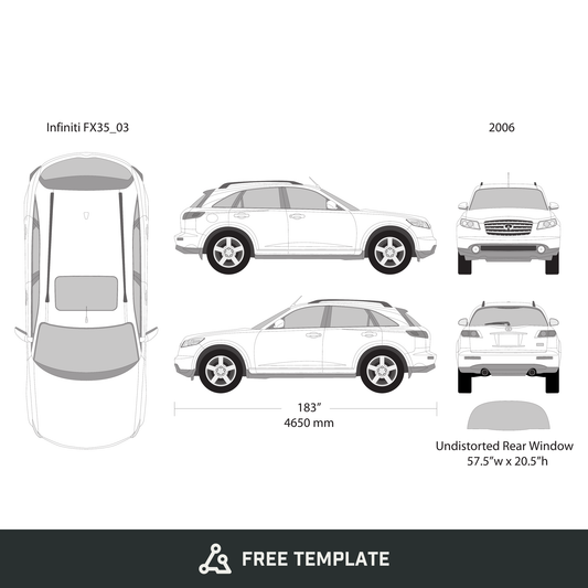 2006 Infiniti FX 35 free vector vehicle wrap template - GravBase