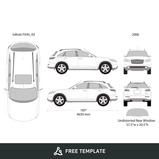 2006 Infiniti FX 45 free vector vehicle wrap template - GravBase