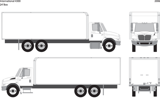 2006 International 4300 V24 Vehicle Wrap Template