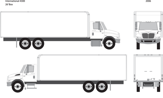 2006 International 4300 V26 Vehicle Wrap Template