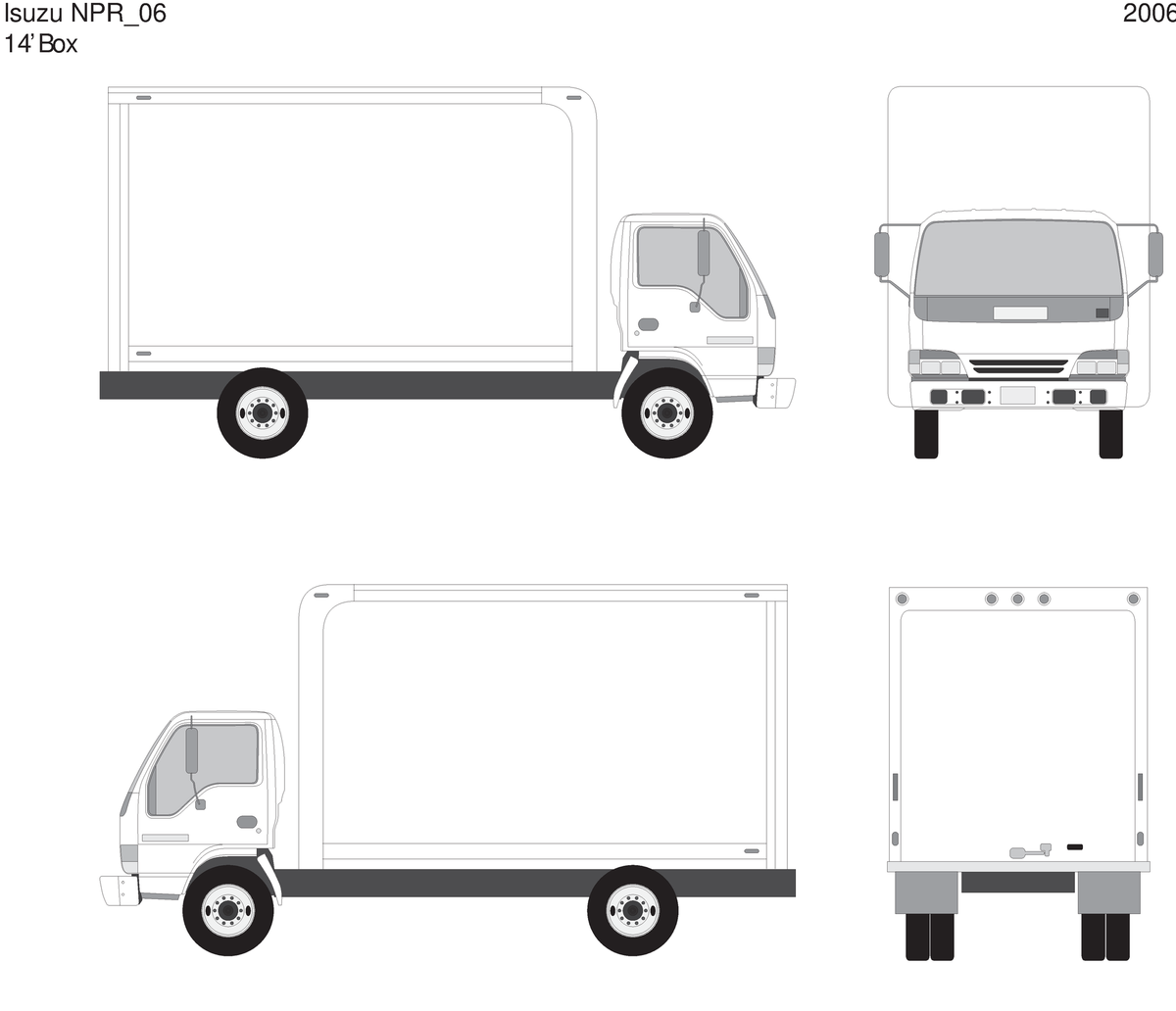 2006 Isuzu Npr V06 Vehicle Wrap Template