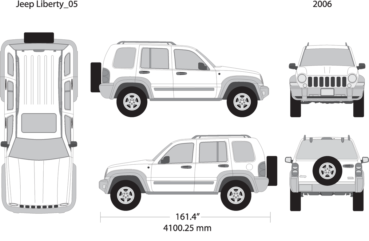 2006 Jeep Liberty V05 Vehicle Wrap Template