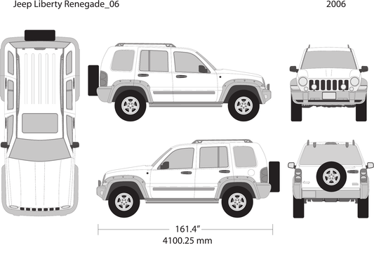 2006 Jeep Liberty vector wrap template V06, Design-Ready PDF - GravBase