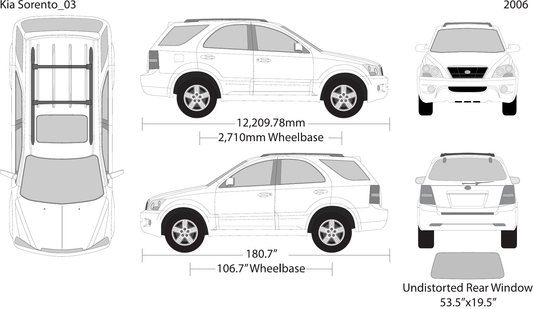 2006 Kia Sorento vector wrap template, Design-Ready PDF - GravBase