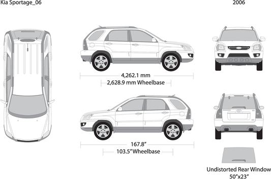 2006 Kia Sportage V06 Vehicle Wrap Template