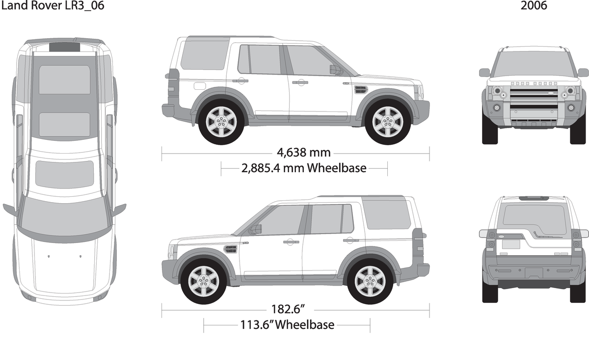 2006 Land Rover Lr3 V06 Vehicle Wrap Template