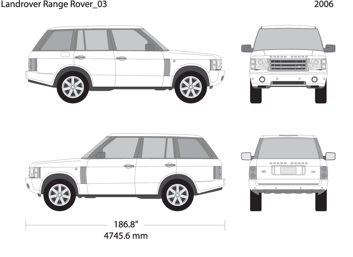 2006 Land Rover Range Rover V03 Vehicle Wrap Template