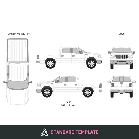 2006 Lincoln Mark LT vector wrap template, Design-Ready PDF - GravBase