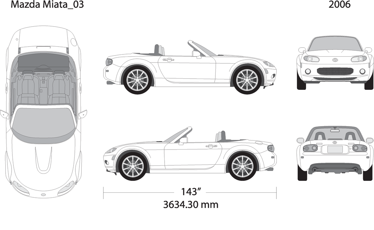 2006 Mazda Miata V01 Vehicle Wrap Template