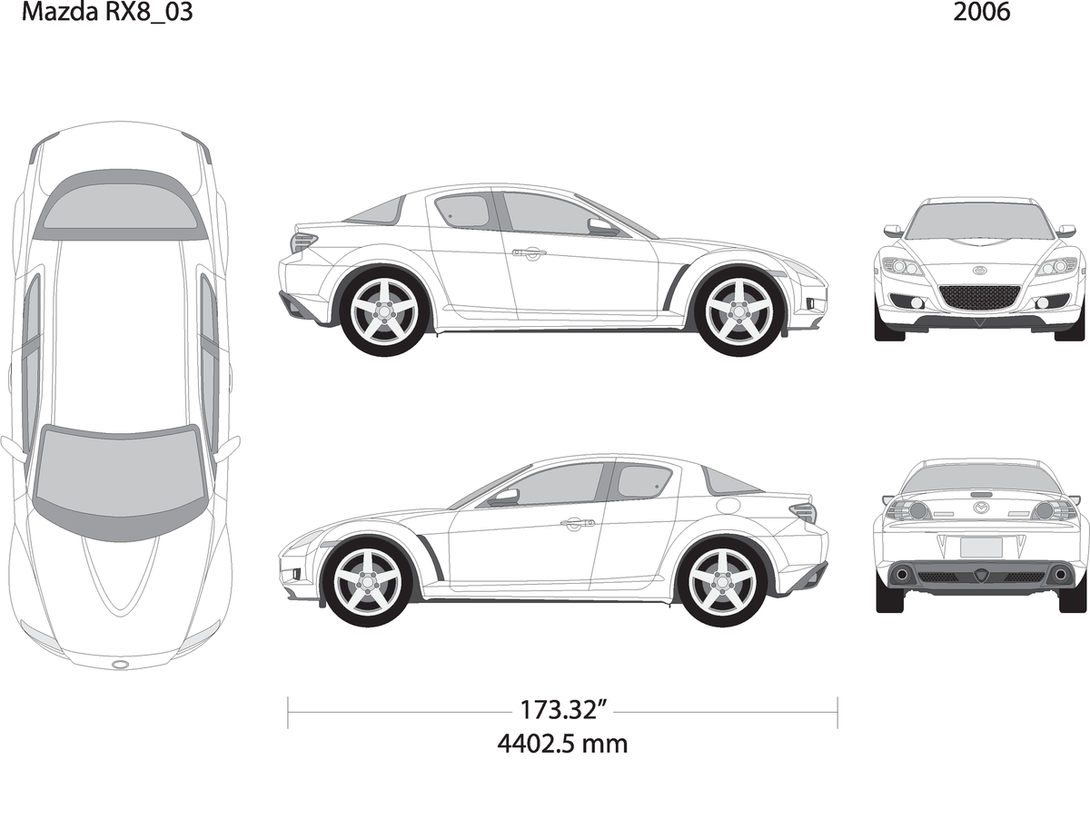2006 Mazda Rx8 V03 Vehicle Wrap Template