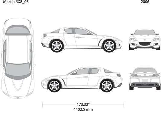 2006 Mazda Rx8 V03 Vehicle Wrap Template