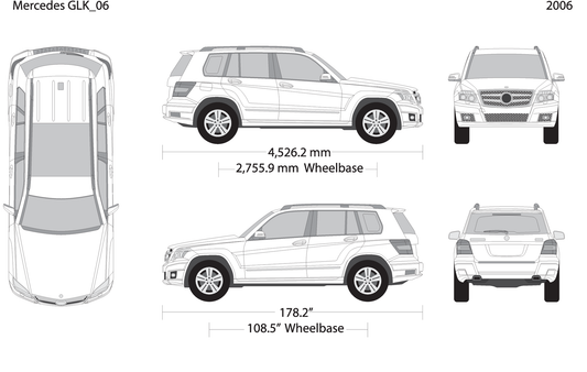 2006 Mercedes Glk V06 Vehicle Wrap Template