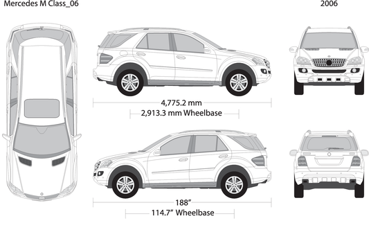 2006 Mercedes M Class V06 Vehicle Wrap Template